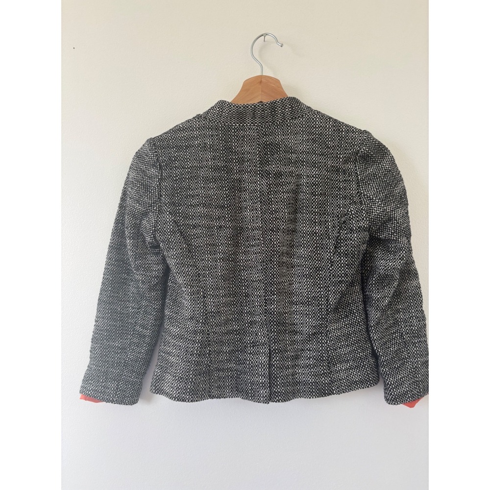 Loft Ann Taylor Black & White Tweed Blazer Jacket – Size 00 Petite - Picture 4 of 4